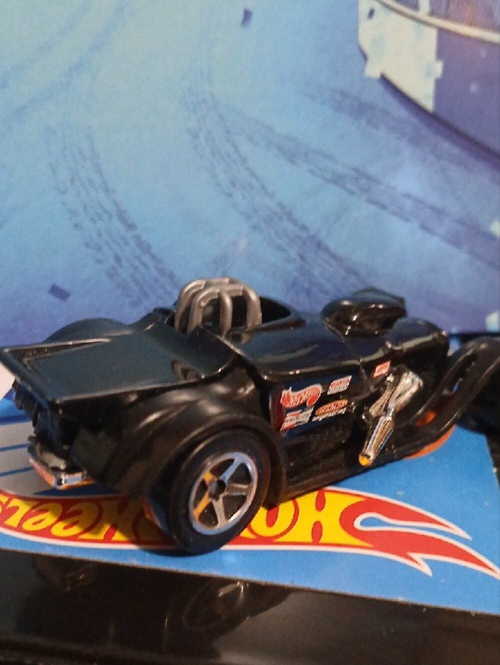 Black Retro Comp Dragster Toy Car – Sleek Black Finish Hot Wheels